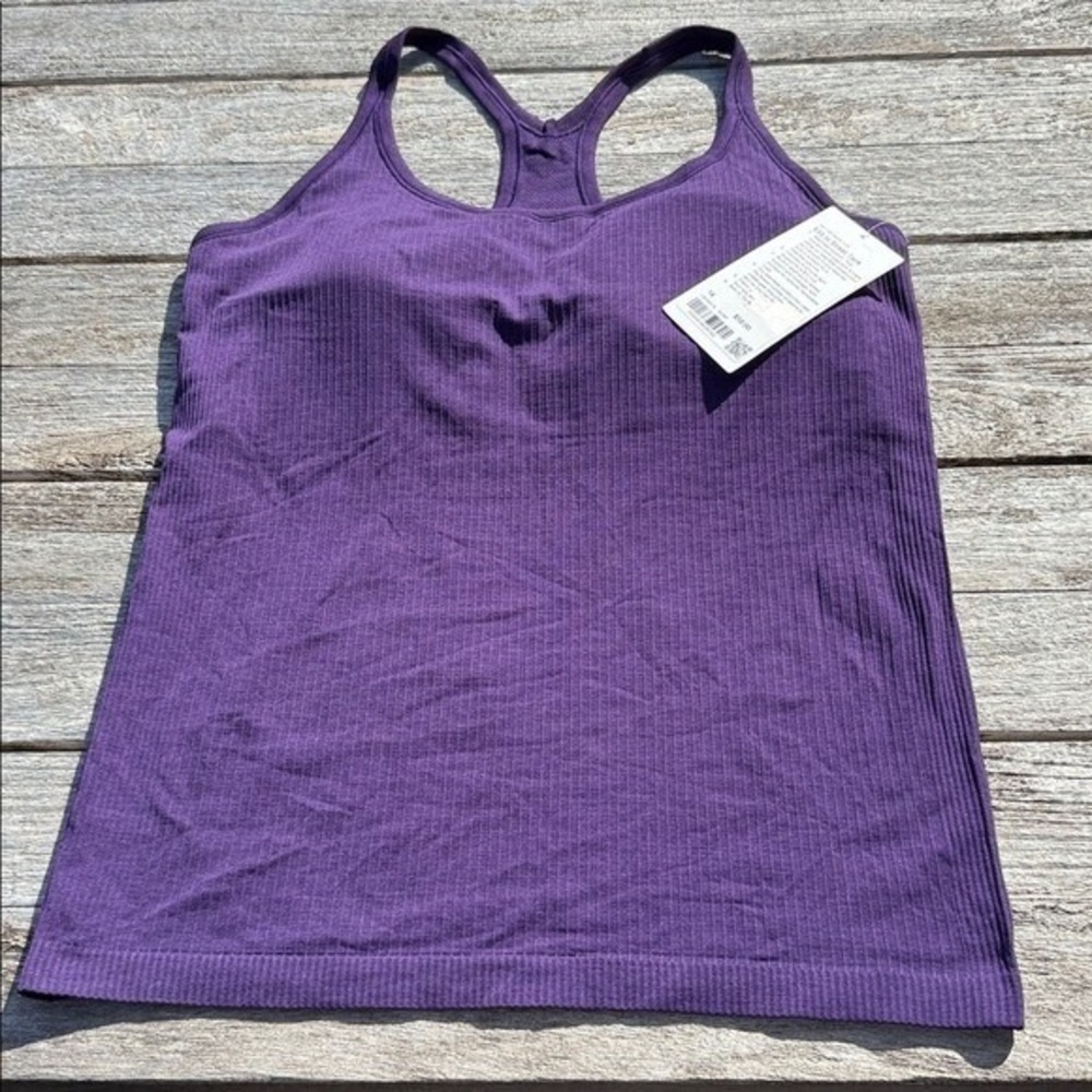 Lululemon Ebb to Street Tank Top Dark Court Purple Size 14 B/C Cup NWT